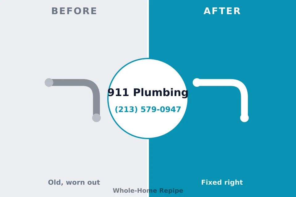Before and after: plumbing company Colon, MI